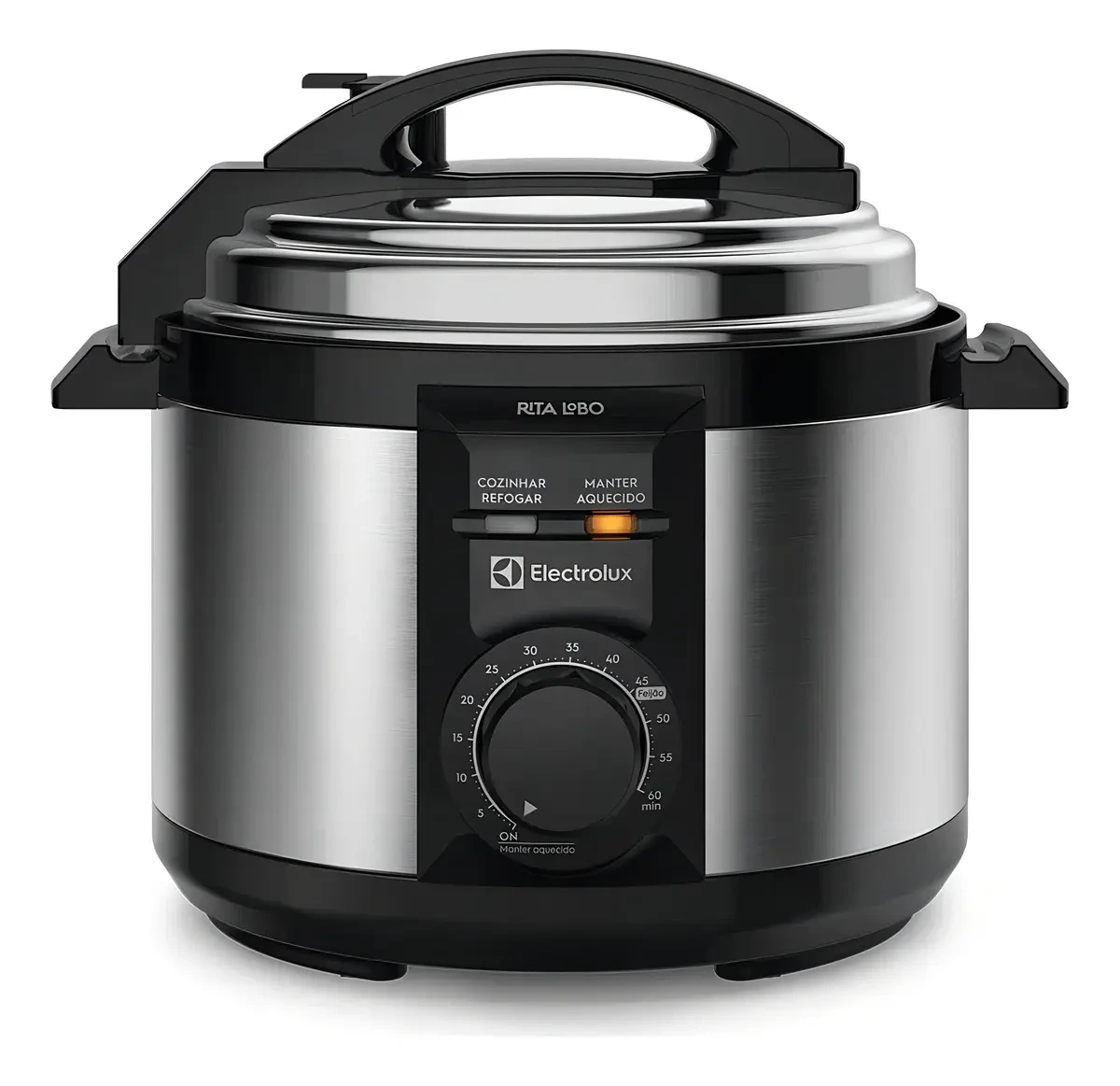 Panela pressão elétrica electrolux 3 Litros inox compacta feijão segura 9 travas