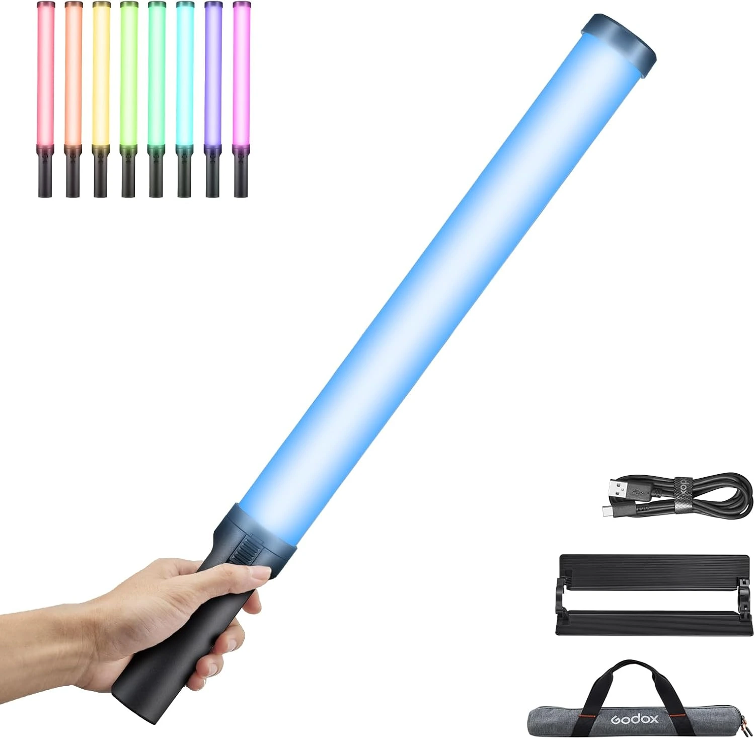 Godox LC500R Mini RGB LED Video Stick Lighting, 2500K-8500K ajustável