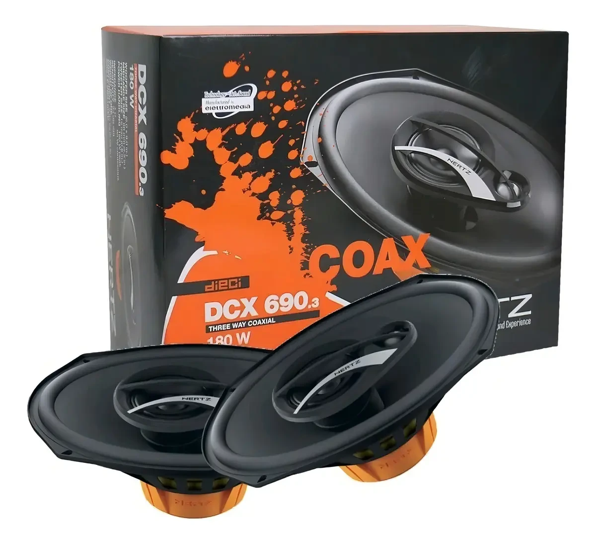 Alto Falante Triaxial Coaxial 6x9 Hertz DCX 690.3 180W RMS Para Carro
