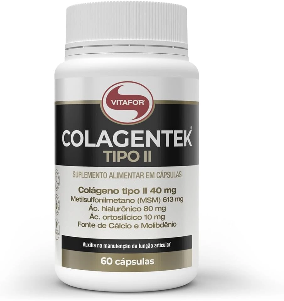 Colagentek Tipo II 613mg (60 caps), Único, VitaFor